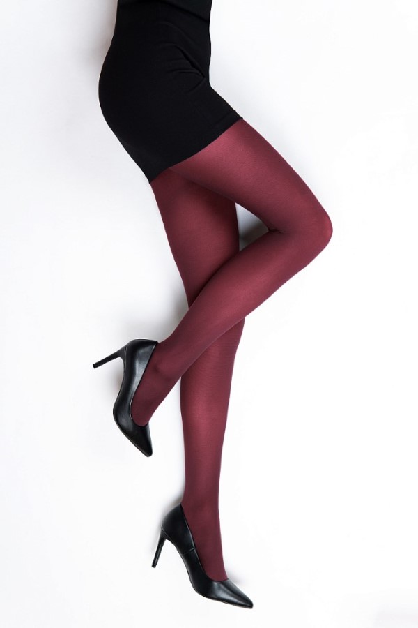 MICRO tights 50 DEN Punčochové kalhoty LadyBoma beet red