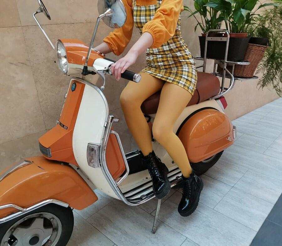 MICRO tights 50 DEN Punčochové kalhoty LadyBoma oak buff