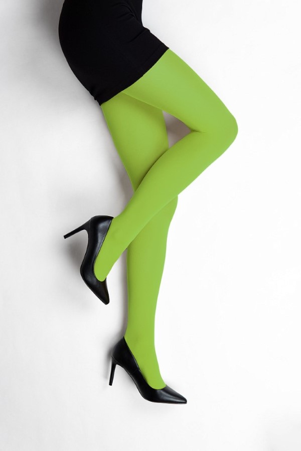 MICRO tights 50 DEN Punčochové kalhoty LadyBoma lime green