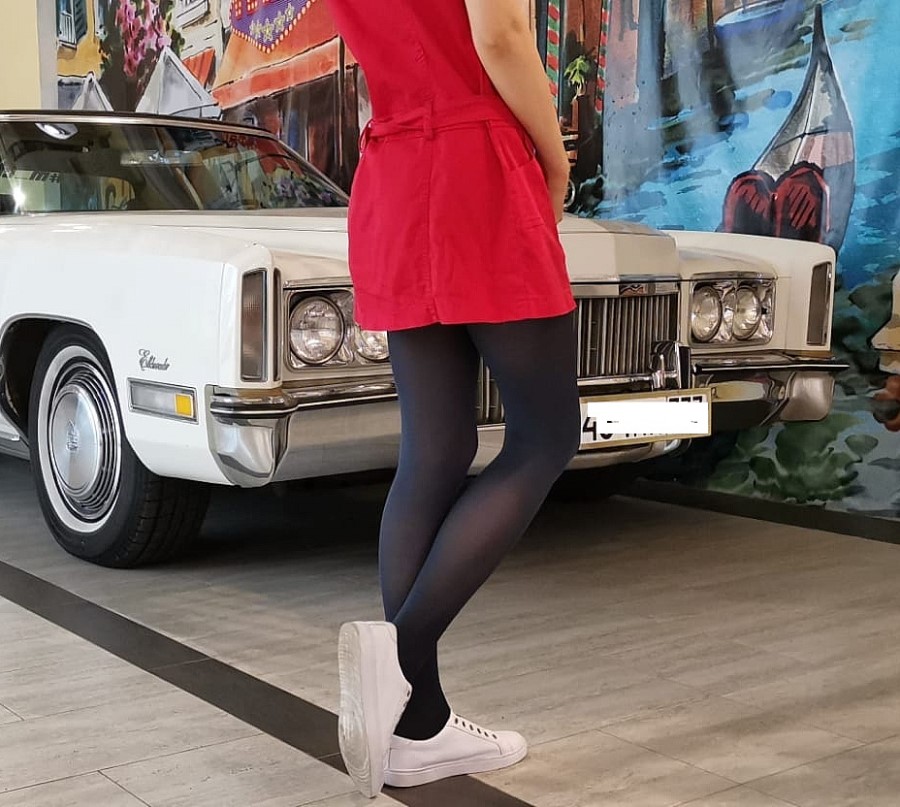 MICRO tights 50 DEN Punčochové kalhoty LadyBoma blue jeans