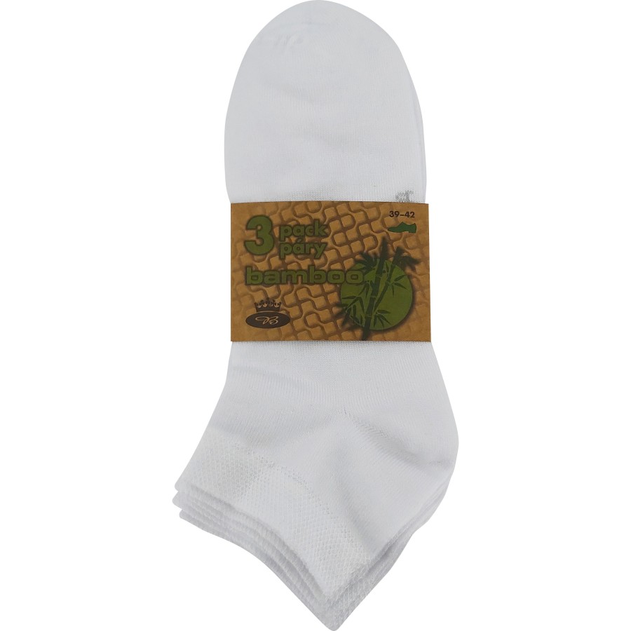 Ekos bambusové ponožky Boma bílá - sada 3 páry