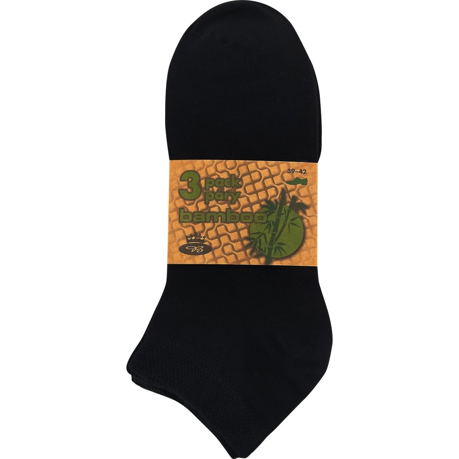 Ekos bambusové ponožky Boma černá - sada 3 páry