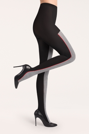 Lotta punčochové kalhoty Gabriella nero/bianco