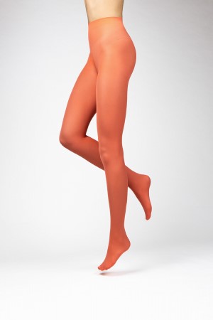 MICRO tights 50 DEN Punčochové kalhoty LadyBoma living coral