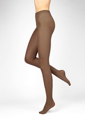 MICRO tights 50 DEN Punčochové kalhoty LadyBoma deep taupe