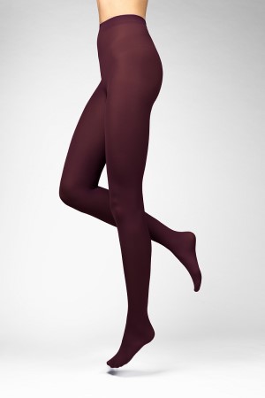 MICRO tights 50 DEN Punčochové kalhoty LadyBoma windsor wine