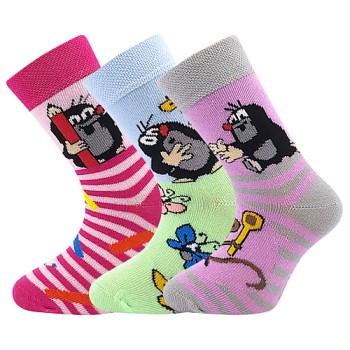 Krtek ponožky Boma mix 1 holka - sada 3 páry